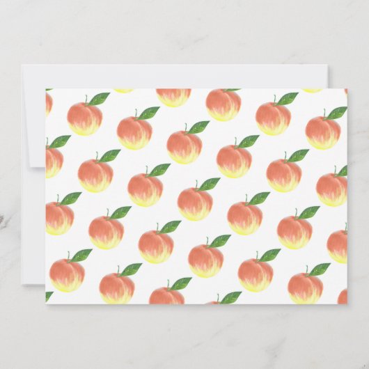 Sweet Little Peach 1st Birthday Foto Kaart (Achterkant)