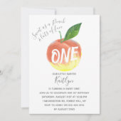 Sweet Little Peach 1st Birthday Kaart (Voorkant)