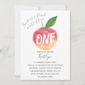 Sweet Little Peach 1st Birthday Kaart (Voorkant)