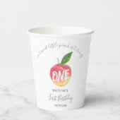 Sweet Little Peach 1st Birthday Papieren Bekers (Achterkant)