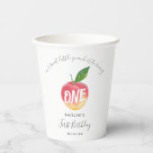 Sweet Little Peach 1st Birthday Papieren Bekers (Voorkant)