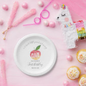 Sweet Little Peach 1st Birthday Papieren Bordje (Feest)