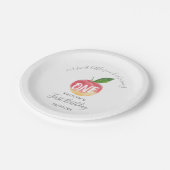 Sweet Little Peach 1st Birthday Papieren Bordje (Gekanteld)