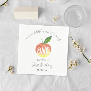 Sweet Little Peach 1st Birthday Servet