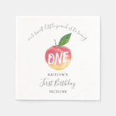 Sweet Little Peach 1st Birthday Servet (Voorkant)