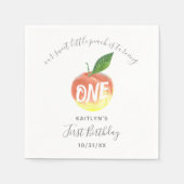 Sweet Little Peach 1st Birthday Servet (Voorkant)