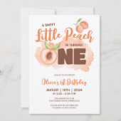 Sweet Little Peach Baby 1e verjaardag Kaart (Voorkant)