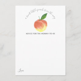 Sweet Little Peach Baby shower Advieskaart