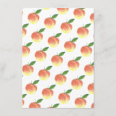 Sweet Little Peach Baby shower Advieskaart (Achterkant)