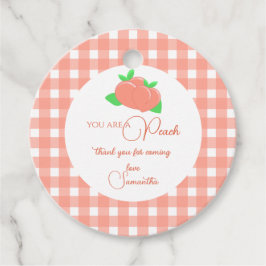 Sweet Little Peach Baby shower Bedankjes Labels