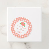 Sweet Little Peach Baby shower Bedankjes Labels (In situ)