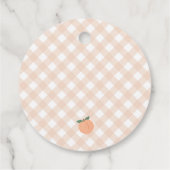 Sweet Little Peach Baby shower Bedankjes Labels (Achterkant)