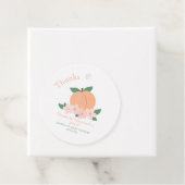 Sweet Little Peach Baby shower Bedankjes Labels (In situ)
