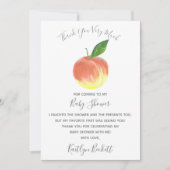 Sweet Little Peach Baby shower Bedankkaart (Voorkant)