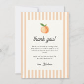 Sweet Little Peach Baby shower Bedankkaart (Voorkant)