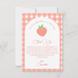 Sweet Little Peach Baby shower Bedankkaart