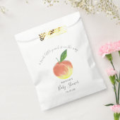 Sweet Little Peach Baby shower Bedankzakje (Gezegeld)