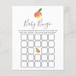 Sweet Little Peach Baby shower Bingo