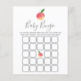 Sweet Little Peach Baby shower Bingo