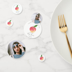 Sweet Little Peach Baby shower foto Confetti