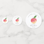 Sweet Little Peach Baby shower foto Confetti (Voorkanten)