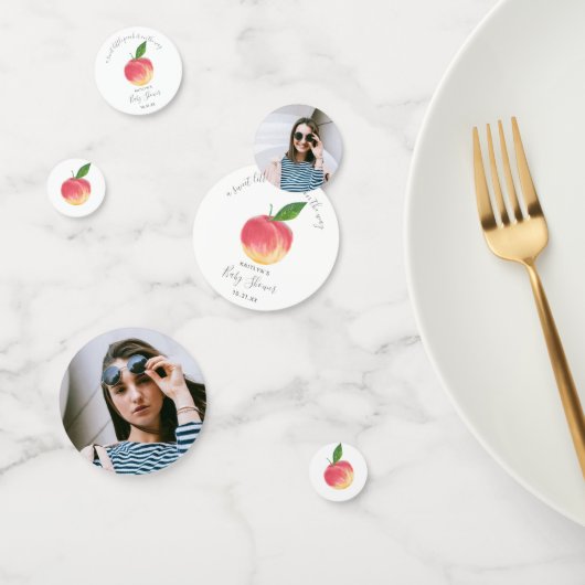 Sweet Little Peach Baby shower foto Confetti (Groep)