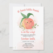 Sweet Little Peach Baby shower Kaart (Voorkant)