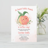Sweet Little Peach Baby shower Kaart (Staand voorkant)