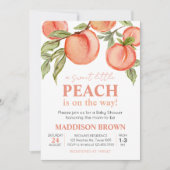 Sweet Little Peach Baby shower Kaart (Voorkant)