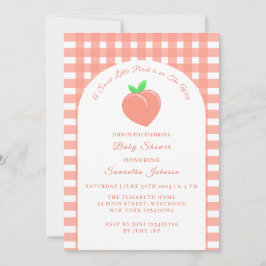 Sweet Little Peach Baby shower Kaart