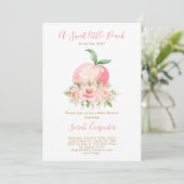 Sweet Little Peach Baby shower Kaart (Staand voorkant)