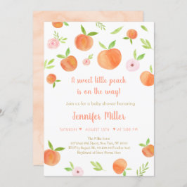 Sweet Little Peach Baby shower Kaart