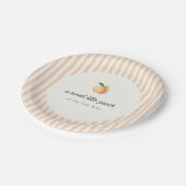 Sweet Little Peach Baby shower papier Bord (Gekanteld)