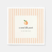 Sweet Little Peach Baby shower papier Servet (Voorkant)