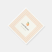 Sweet Little Peach Baby shower papier Servet (Hoek)