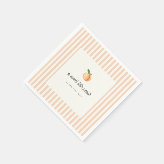 Sweet Little Peach Baby shower papier Servet (Hoek)