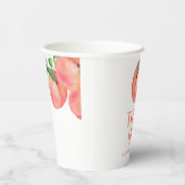 Sweet Little Peach baby shower Papieren Bekers (Rechts)