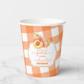 Sweet Little Peach Baby shower Papieren Bekers (Achterkant)