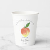 Sweet Little Peach Baby shower Papieren Bekers (Achterkant)