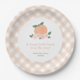 Sweet Little Peach Baby shower Papieren Bordje