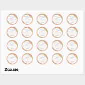 Sweet Little Peach Baby shower Peach Fuzz Ronde Sticker (Vel)