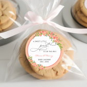 Sweet Little Peach Baby shower Peach Fuzz Ronde Sticker