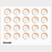Sweet Little Peach Baby shower Ronde Sticker (Vel)