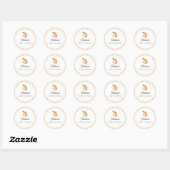 Sweet Little Peach Baby shower Ronde Sticker (Vel)