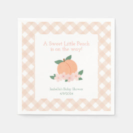 Sweet Little Peach Baby shower Servet