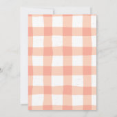 Sweet Little Peach Baby shower uitnodigen Kaart (Achterkant)