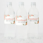 Sweet Little Peach Baby shower Waterfles Etiket (Flessen)