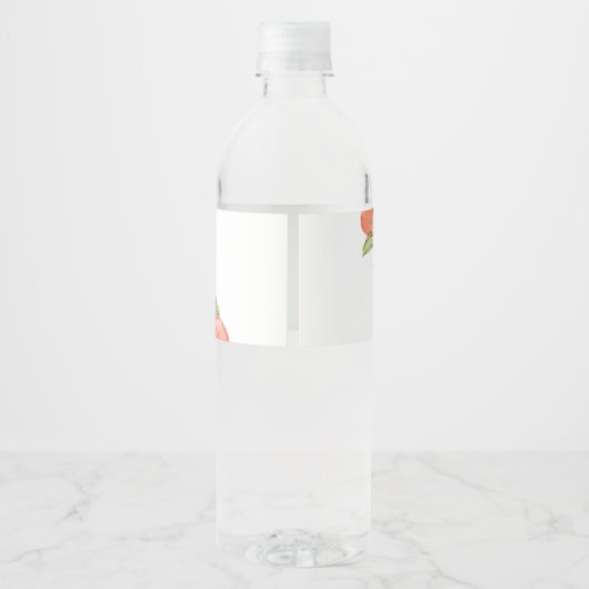 Sweet Little Peach Baby shower Waterfles Etiket (Achterkant)