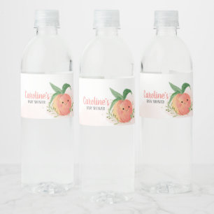 Sweet Little Peach Baby shower Waterfles Etiket