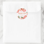 Sweet Little Peach Birthday Bedankt Ronde Sticker (Tas)